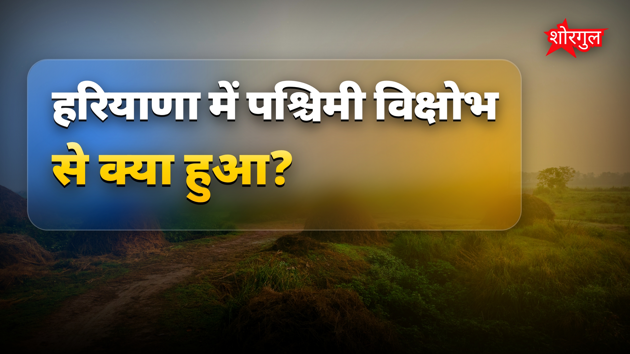 हरियाणा में पश्चिमी विक्षोभ से सुबह हल्की बारिश, मौसम सुहावना